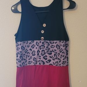 Multicolor dressy tank top